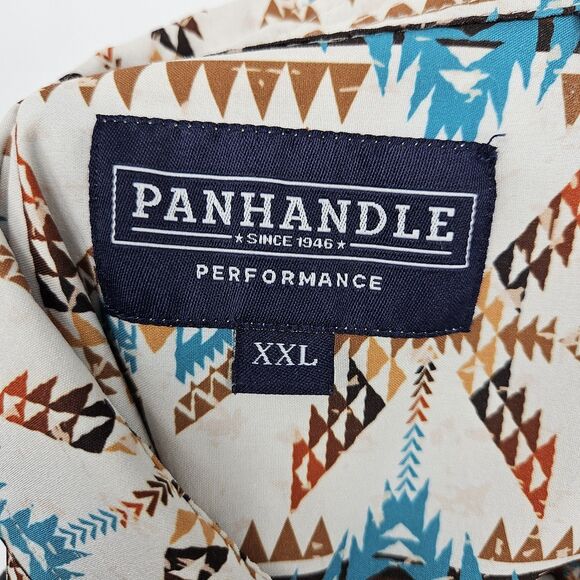 Panhandle Performance Shirt Mens XXL Golf Polo Button‎ Up Southwestern Aztec - Picture 8 of 10